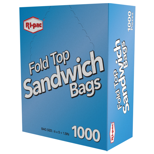 480 Fold Top Sandwich Snack Bags Food Storage Plastic Baggies Office Travel Home