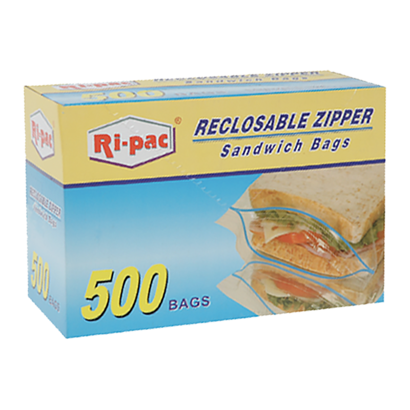 1000 Count Ri-Pac Fold Top Sandwich Bags, Food Storage Bags for