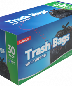 30 GAL Super Value Drawstring Outdoor Trash Bags, 50 Count, 1.1 MIL  Thickness Durable Kitchen Trash Bags, Black Large Garbage Bags – Ri Pac
