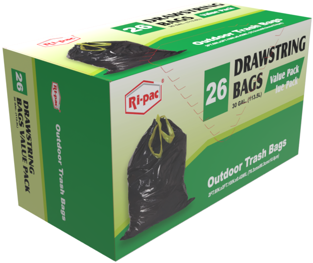 4 Boxes of 30 Gallon Drawstring Value Trash Bags, 20 Count, FREE SHIPPING –  Ri Pac