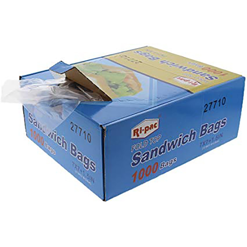 240 Ct Fold Top Sandwich Bags Poly Baggies Lunch Snacks School Food Storage  Pack