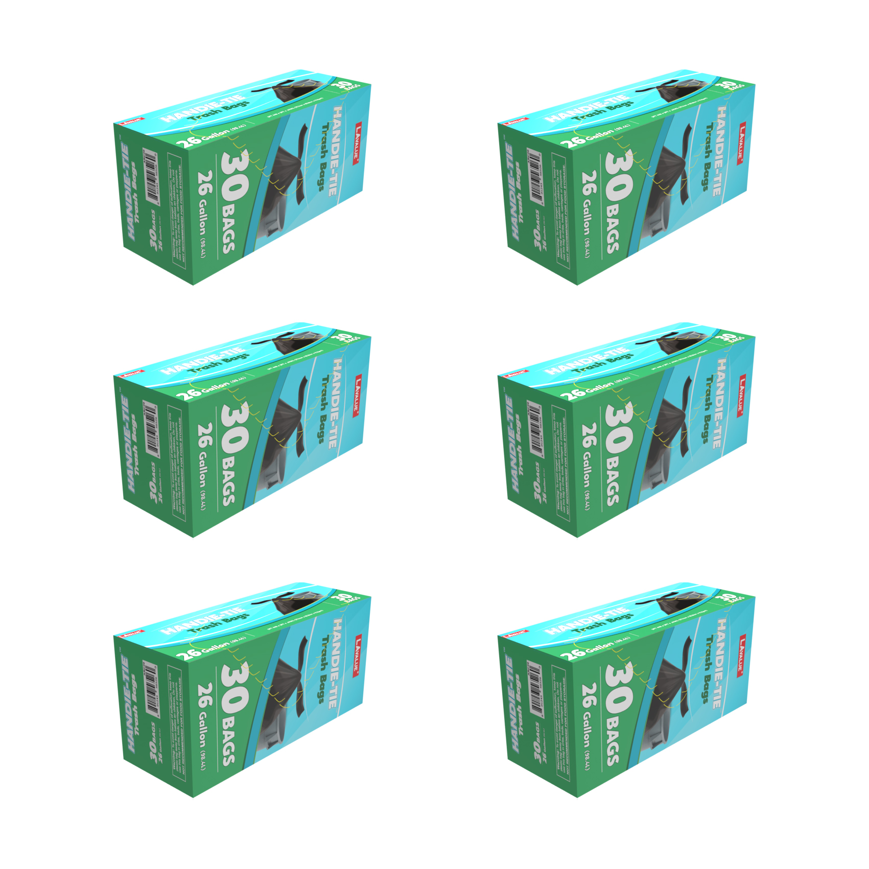 4 Boxes of 26 Gallon Twist Tie Trash Bags, 30 Count, FREE SHIPPING – Ri Pac