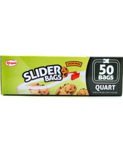 50 count quart food storage slider bags