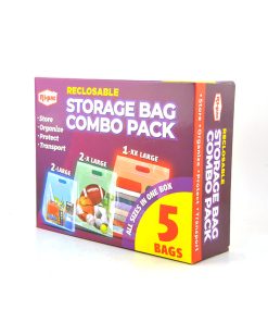 reclosable storage bags combo pack